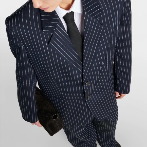 The Frankie Shop Aiden pinstripe twill blazer - Picture 5 of 9